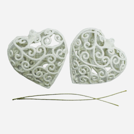 Decoratiune pentru brad de Craciun, diverse modele si culori, cu sclipici, aprox 15×15cm, en-gros