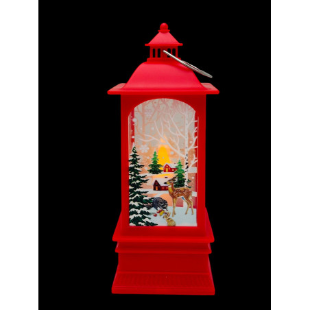 Decoratiune pentru Craciun Felinar cu lumini Led, incarcare USB+alimentare cu baterii, diverse modele si culori, en-gros