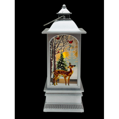 Decoratiune pentru Craciun Felinar cu lumini Led, incarcare USB+alimentare cu baterii, diverse modele si culori, en-gros