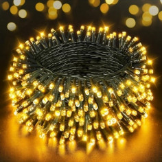 Instalație tip șir cu 320 LED-uri, 20 metri, galben/alb,...