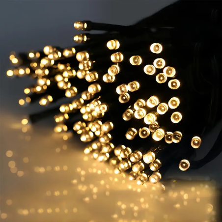 Instalație tip șir cu 320 LED-uri, 20 metri, galben/alb, en-gros