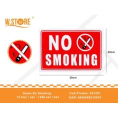 Semn NO SMOKING, 20×30cm