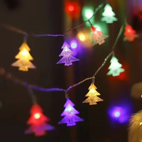 Instalație Solară 50 LED-uri în formă de brăduț, 10 metri, multicolor, en-gros