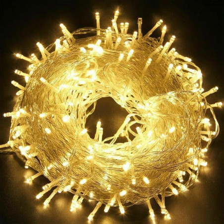 Instalație tip șir cu 160 LED-uri, 20 metri, galben/alb, V8 360, en-gros