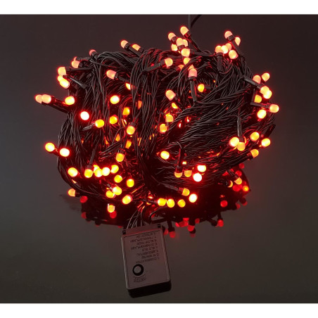 Instalație tip șir cu 100 LED-uri, 10 metri, lumină roșie, en-gros
