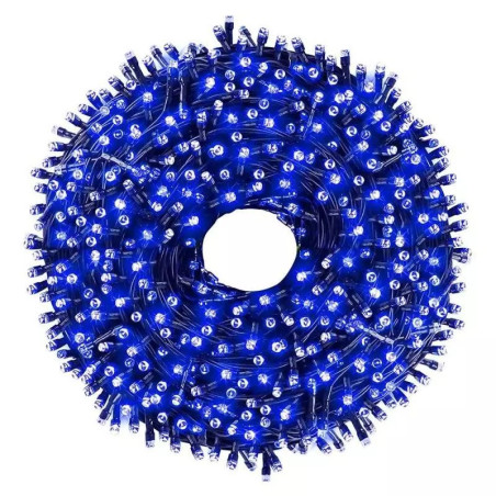 Instalație tip șir cu 200 LED-uri, 15 metri, lumină albastră, en-gros