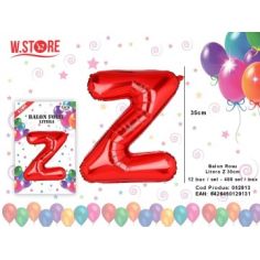 Balon din folie metalizata Litera Z, 35cm, Rosu