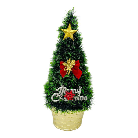 Decoratiune pentru Craciun Bradut in ghiveci, 33cm, 5 culori, en-gros