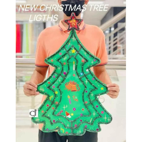 Decoratiune in forma de Brad 70 cm, ideala pentru sarbatori, alimentare la retea, En-gross