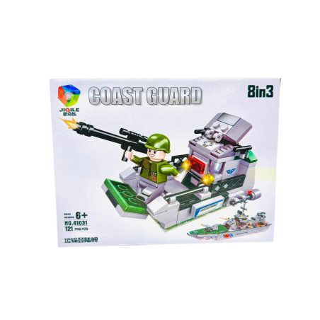Joc de construcție pentru baieti Coast Guard, +130piese, 23.5×18.5×4.5cm, +6ani, en-gros