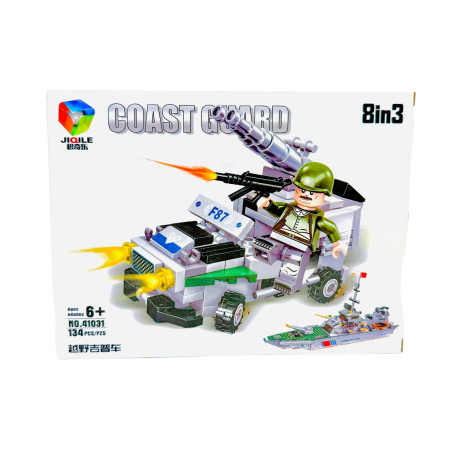 Joc de construcție pentru baieti Coast Guard, +130piese, 23.5×18.5×4.5cm, +6ani, en-gros