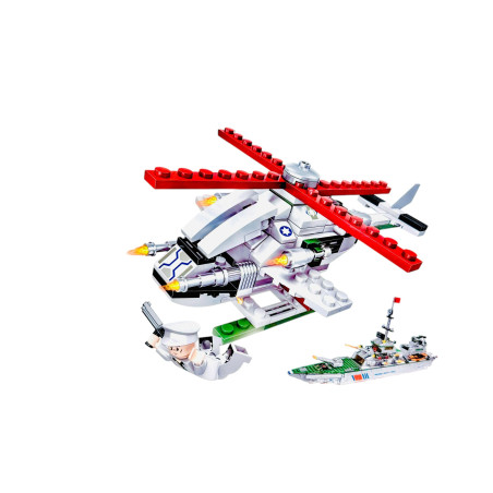 Joc de construcție pentru baieti Coast Guard, +130piese, 23.5×18.5×4.5cm, +6ani, en-gros