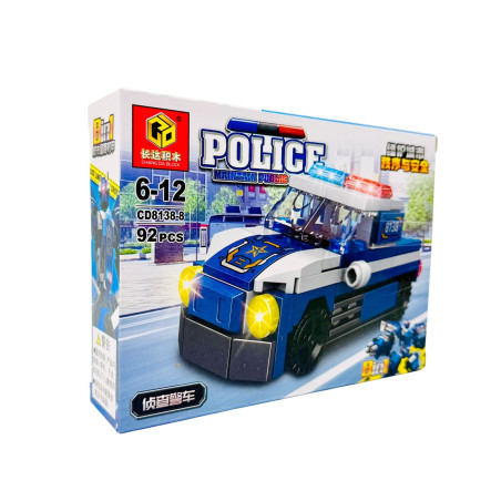 Joc de construcție pentru baieti Police Maintain public Order, +90piese, 19×14×4cm, +6ani, en-gros