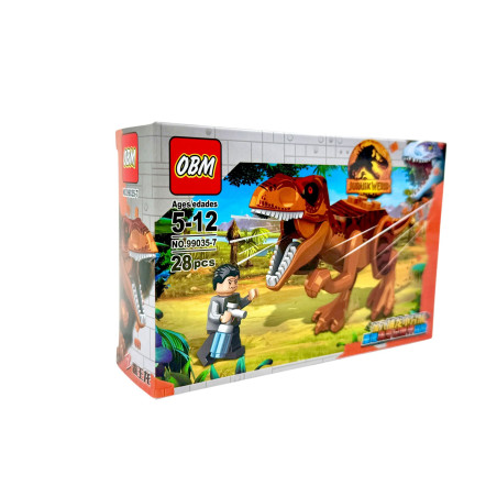 Joc de construcție pentru baieti Lumea Dinozaurilor, +28piese, 14.5×9.5×4cm, +6ani, en-gros