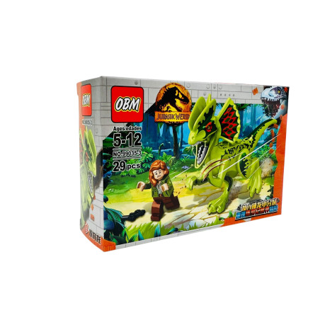 Joc de construcție pentru baieti Lumea Dinozaurilor, +28piese, 14.5×9.5×4cm, +6ani, en-gros