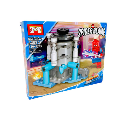 Joc de construcție pentru baieti Spider Blame, +110piese, 24×19×4.5cm, +6ani, en-gros