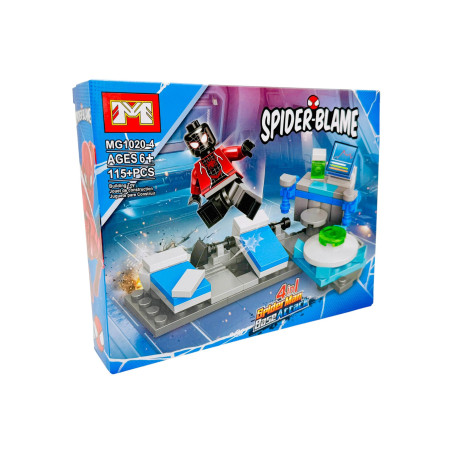 Joc de construcție pentru baieti Spider Blame, +110piese, 24×19×4.5cm, +6ani, en-gros