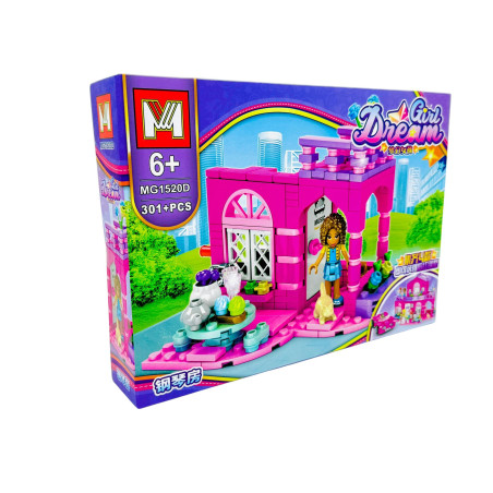 Joc de construcție pentru fetite Dream Girl, +286piese, 34×24×5.5cm, +6ani, en-gros