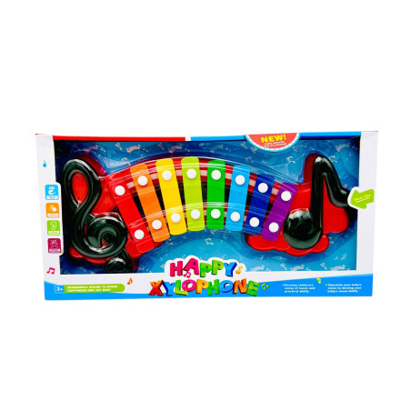 Xilofon de jucărie, Happy Xylophone, multicolor, 37×19×4cm, +3ani, en-gros