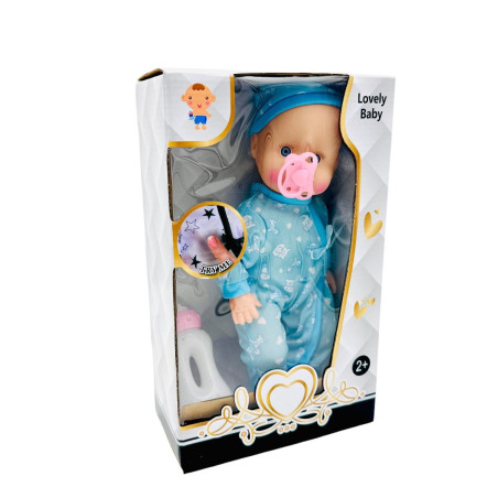 Bebeluș de jucărie, cu sunete, Lovely Baby, 31×18.5×10cm, +3ani, en-gros